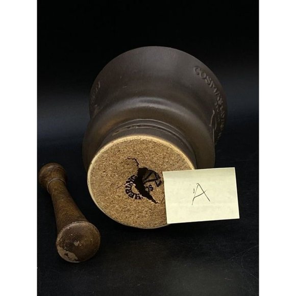 Schering Cosmas & Damian Coricidin Mortar & Pestle Apothecary Pharmaceutical A - Picture 12 of 12